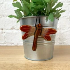 Darthome Limited Ceramic Red Dragonfly Pot Hanger