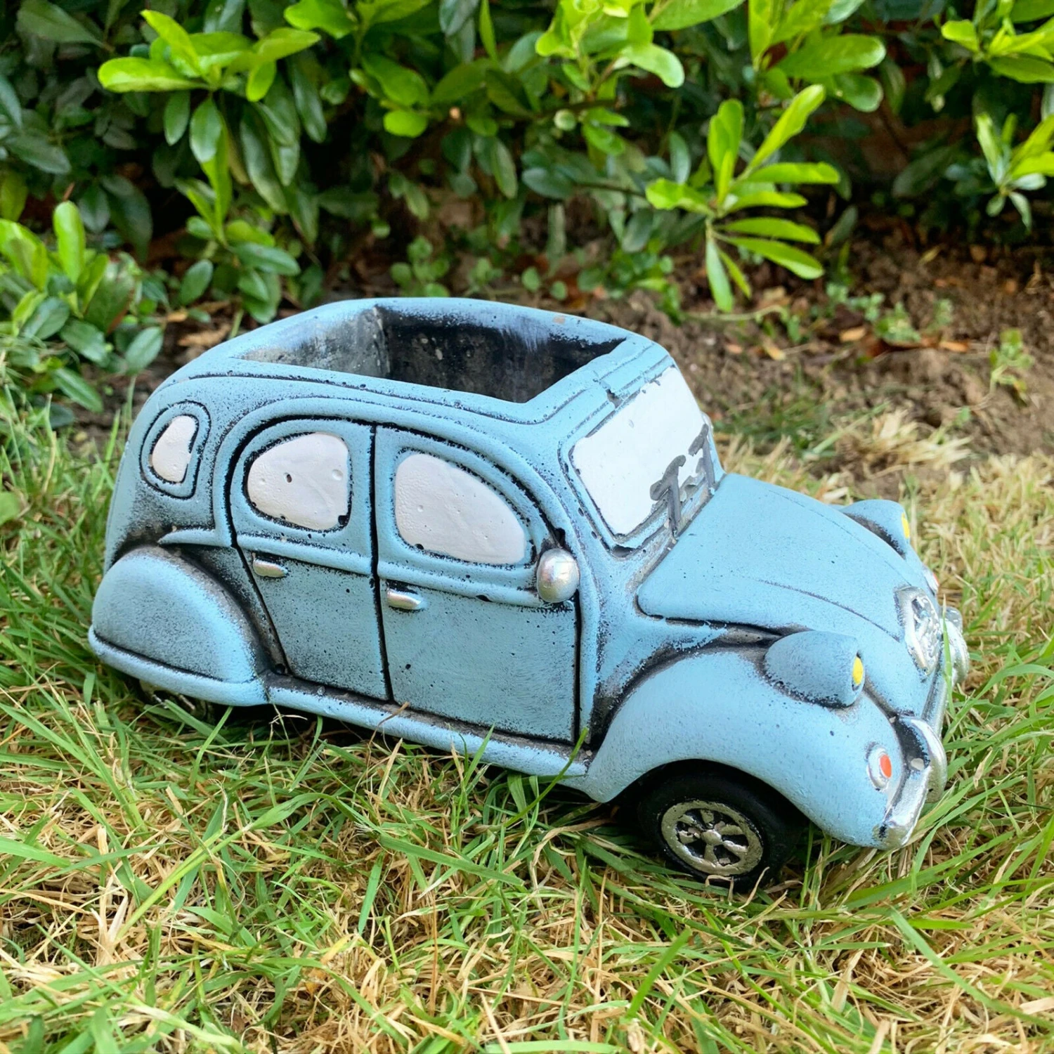 Darthome Limited Light Blue French Car Cement Planter 1 Darthome Limited Light Blue French Car Cement Planter
