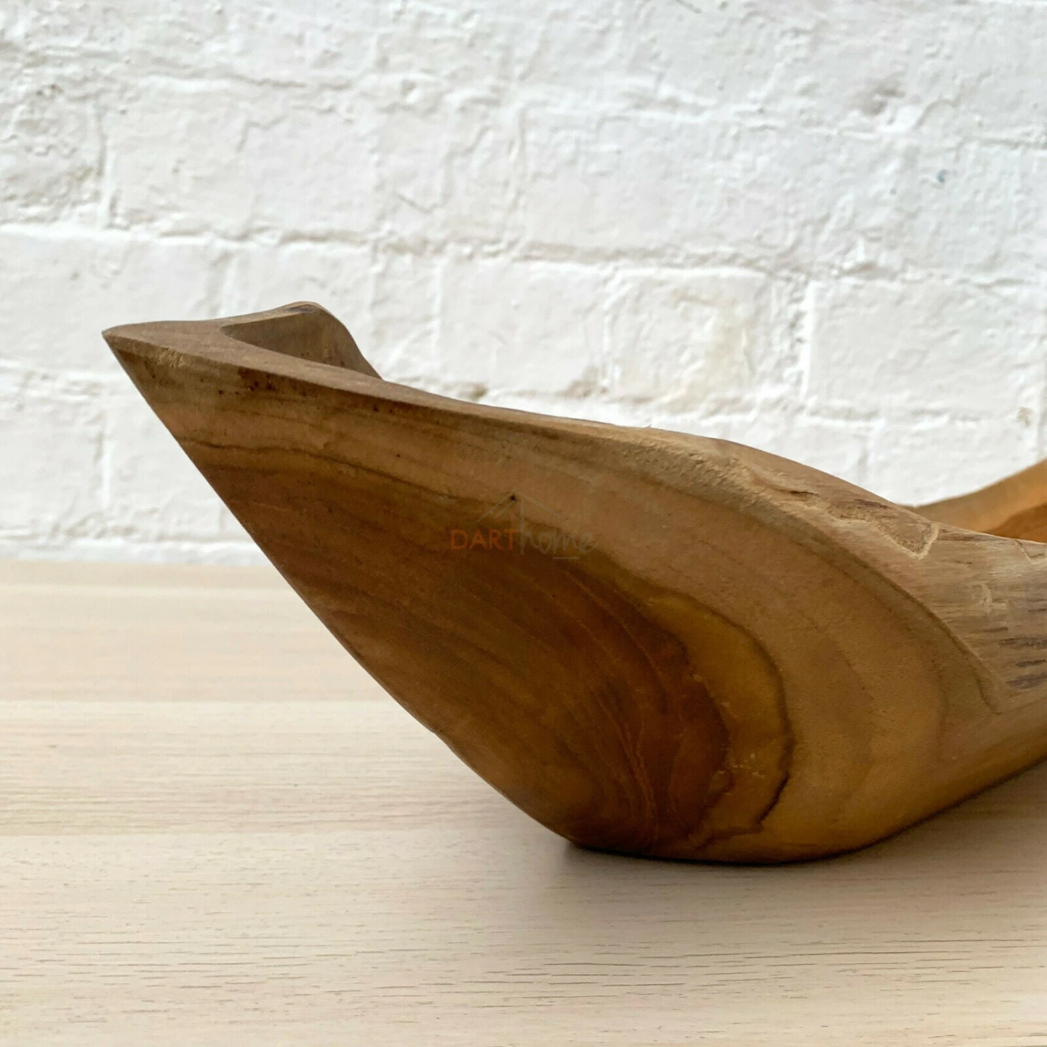 Darthome Limited Teak Root Wood Long Boat Bowl 60cm 3 Darthome Limited Teak Root Wood Long Boat Bowl 60cm - Image 3