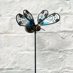 Darthome Limited Stained Glass Bumble Bee Garden Stake