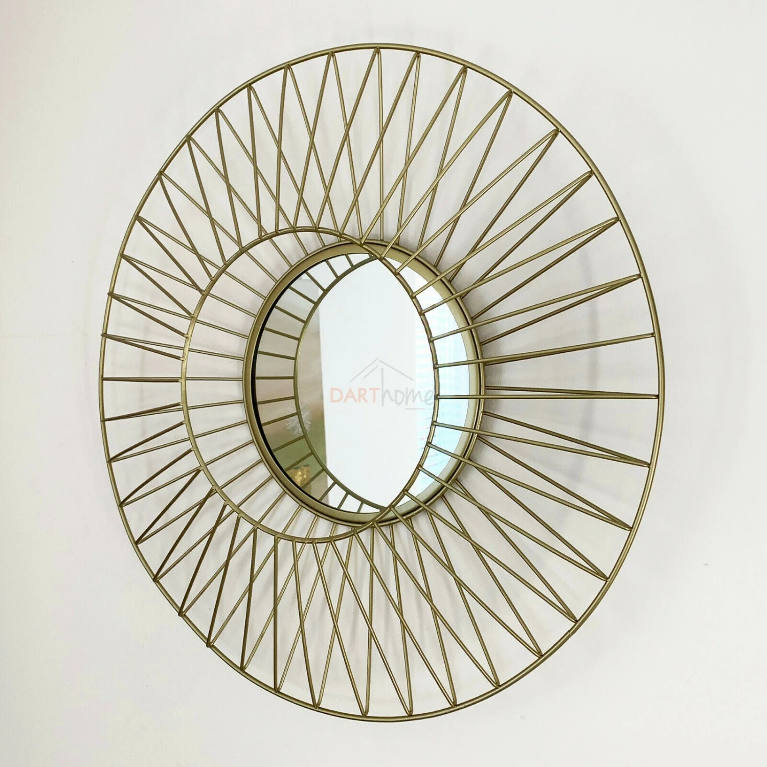 Darthome Limited Gold Wire Metal Caged Wall Mirror 5 Darthome Limited Gold Wire Metal Caged Wall Mirror - Image 5