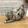 Darthome Limited Silver Stretching Cat Sculpture