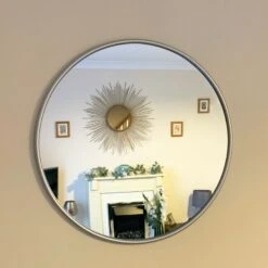 Darthome Limited Round Silver Frame Wall Mirror 50cm