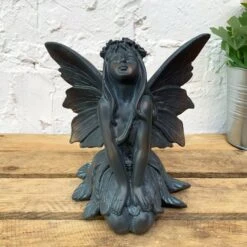 Darthome Limited Bronze Resin Flower Fairy Girl Ornament C