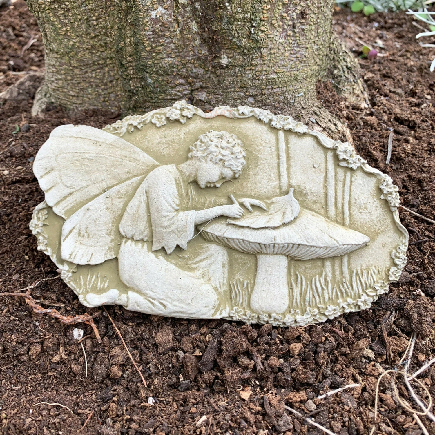 Darthome Limited Stone Angel Fairy Writing Garden Wall Hanging Plaque 18cm 1 Darthome Limited Stone Angel Fairy Writing Garden Wall Hanging Plaque 18cm