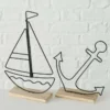 Darthome Limited Set Of 2Wire Metal & Wood Nautical Bathroom Ornaments