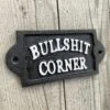 Darthome Limited BS Corner Black Cast Iron Wall Sign
