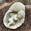 Darthome Limited Stone Cherub In Shell Garden Sculpture