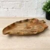 Darthome Limited Teak Root Wood Flat Leaf Shaped Bowl 39cm