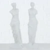 Darthome Limited Set Of 2 Ancient White Stone Standing Venus Statue 30cm