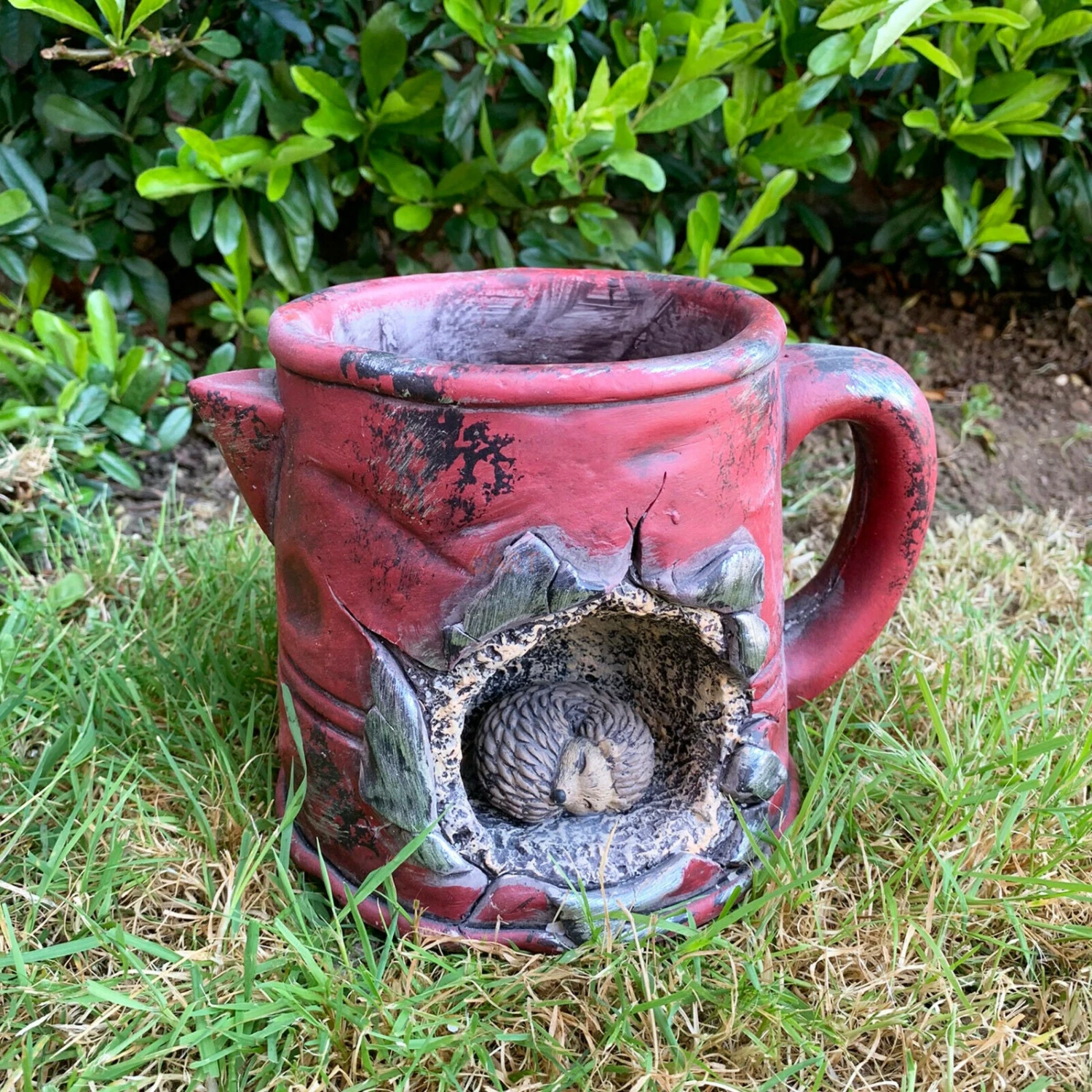 Darthome Limited Cement Red Jug Hedgehog Planter 1 Darthome Limited Cement Red Jug Hedgehog Planter