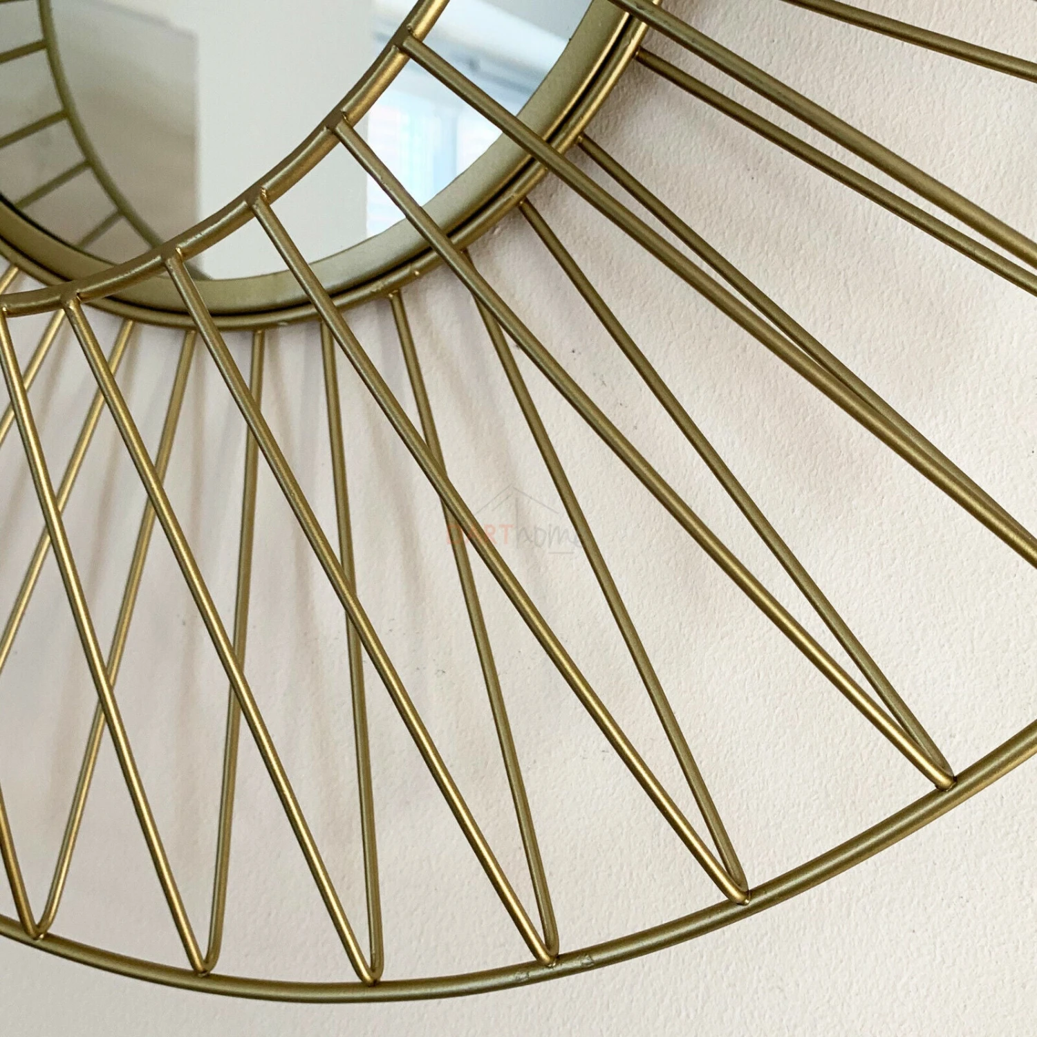 Darthome Limited Gold Wire Metal Caged Wall Mirror 2 Darthome Limited Gold Wire Metal Caged Wall Mirror - Image 2