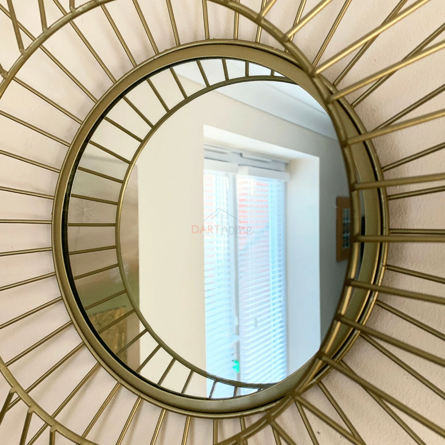 Darthome Limited Gold Wire Metal Caged Wall Mirror 4 Darthome Limited Gold Wire Metal Caged Wall Mirror - Image 4