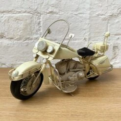 Darthome Limited White Chopper Motorbike Model Ornament