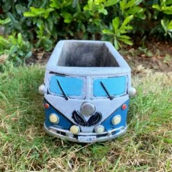 Darthome Limited Blue Cement Campervan Planter 21cm -Darthome Limited 2 9821e756 44f7 472f 9b5a 1b570d1db580