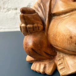 Darthome Limited Teak Wood Happy Buddha Sculpture -Darthome Limited 36 8737797e 66d1 4c3f aae4 17f954b75d8a