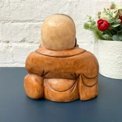 Darthome Limited Teak Wood Happy Buddha Sculpture -Darthome Limited 37 124c39bc 3c97 4fa5 b72e 376d285f3c06