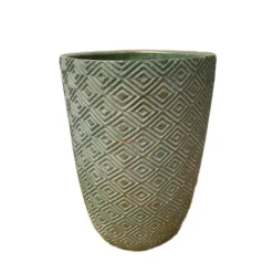 Darthome Limited Cement Tall Diamond Plant Pot 20cm - Green & Gold -Darthome Limited 37copy f15929c3 1d8f 4cb0 ac8c fd1f73f46761