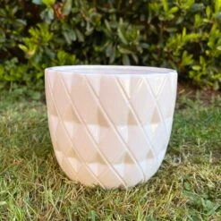 Darthome Limited Ceramic White Geometric Planter 13cm