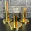 Darthome Limited Set Of 3 Metallic Gold Candle Stick Holders