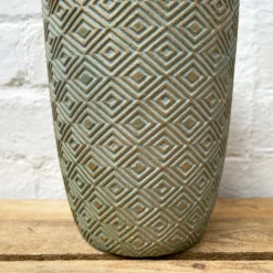 Darthome Limited Cement Tall Diamond Plant Pot 20cm - Green & Gold -Darthome Limited 39 f22459c9 f774 41df 825b 85a37081beb5