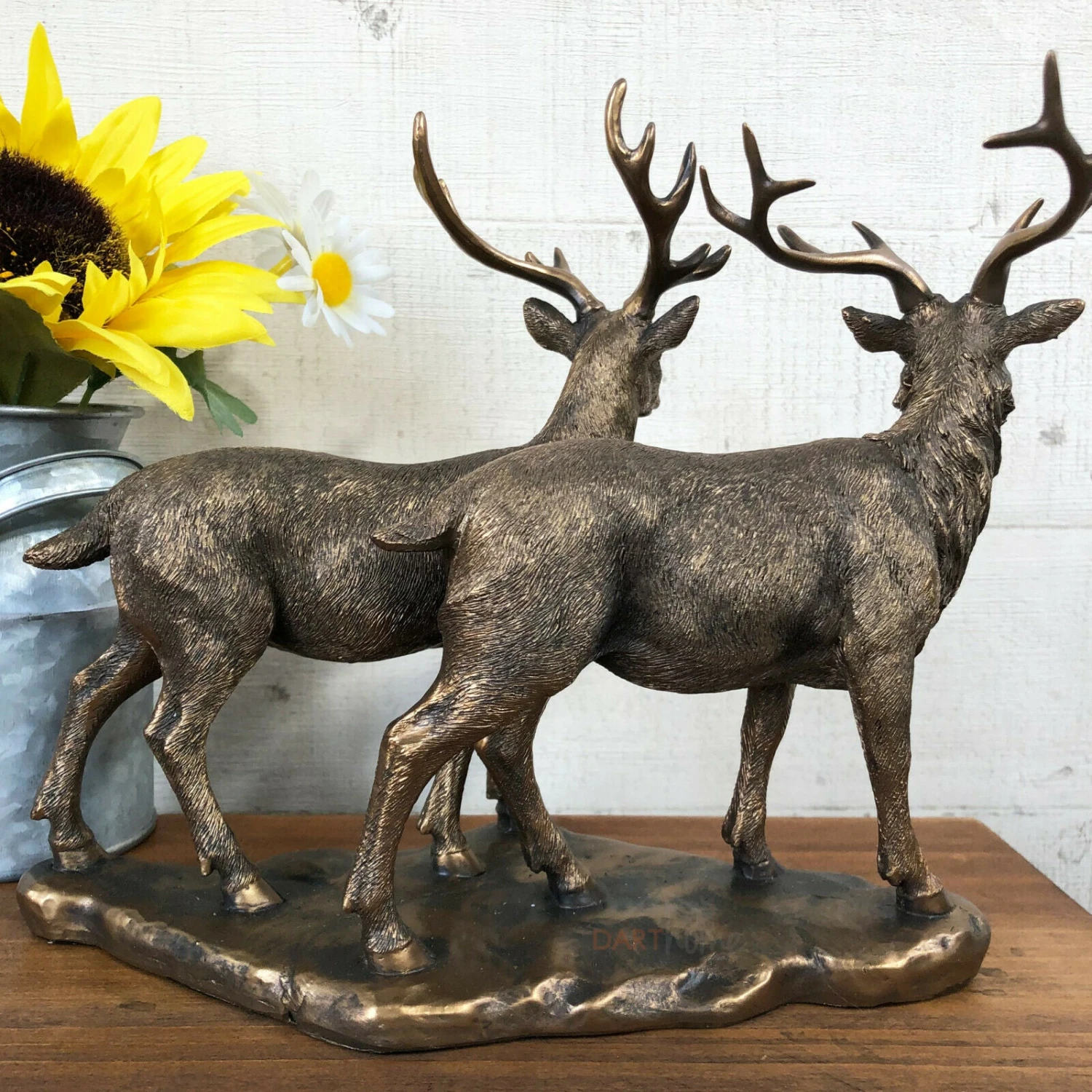 Darthome Limited Bronze Resin Stag Pair Ornament 2 Darthome Limited Bronze Resin Stag Pair Ornament - Image 2