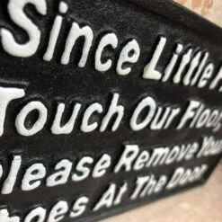 Darthome Limited Fingers Please Remove Shoes Cast Iron Wall Sign -Darthome Limited 40 4c800f94 c56f 4ad5 82dc 8080c0fcce28
