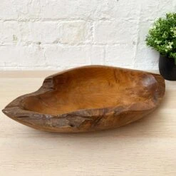 Darthome Limited Teak Root Wood Long Bowl 35cm -Darthome Limited 42 4712418f f869 47df a5c8 d48b95e926ab
