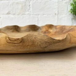Darthome Limited Teak Root Wood Flat Leaf Shaped Bowl 39cm -Darthome Limited 48 746663da e82a 41b6 ab91 3f1827e1347c