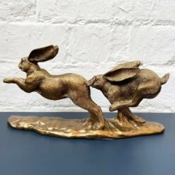 Darthome Limited Resin Bronze Two Jumping Hares Sculpture 10 Darthome Limited Resin Bronze Two Jumping Hares Sculpture -Darthome Limited 4 99312e0e 5858 4236 9531 5d582cc83479