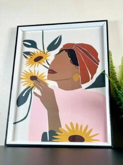 Darthome Limited Woman & Sunflowers Framed Print Wall Art -Darthome Limited 4 9ace245f 4a76 4031 a54d 10e2c1e53508
