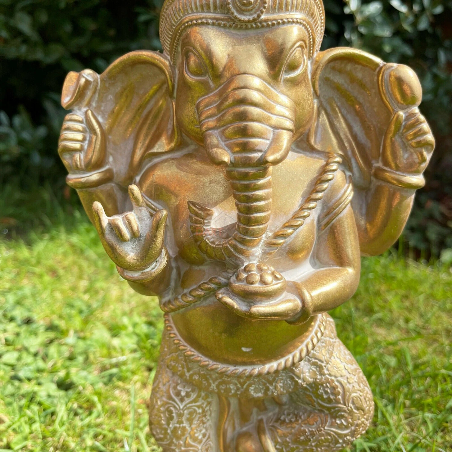 Darthome Limited Gold Dancing Ganesh Elephant Sculpture 4 Darthome Limited Gold Dancing Ganesh Elephant Sculpture - Image 4