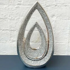 Darthome Limited Diamante Double Tear Drop Ornament