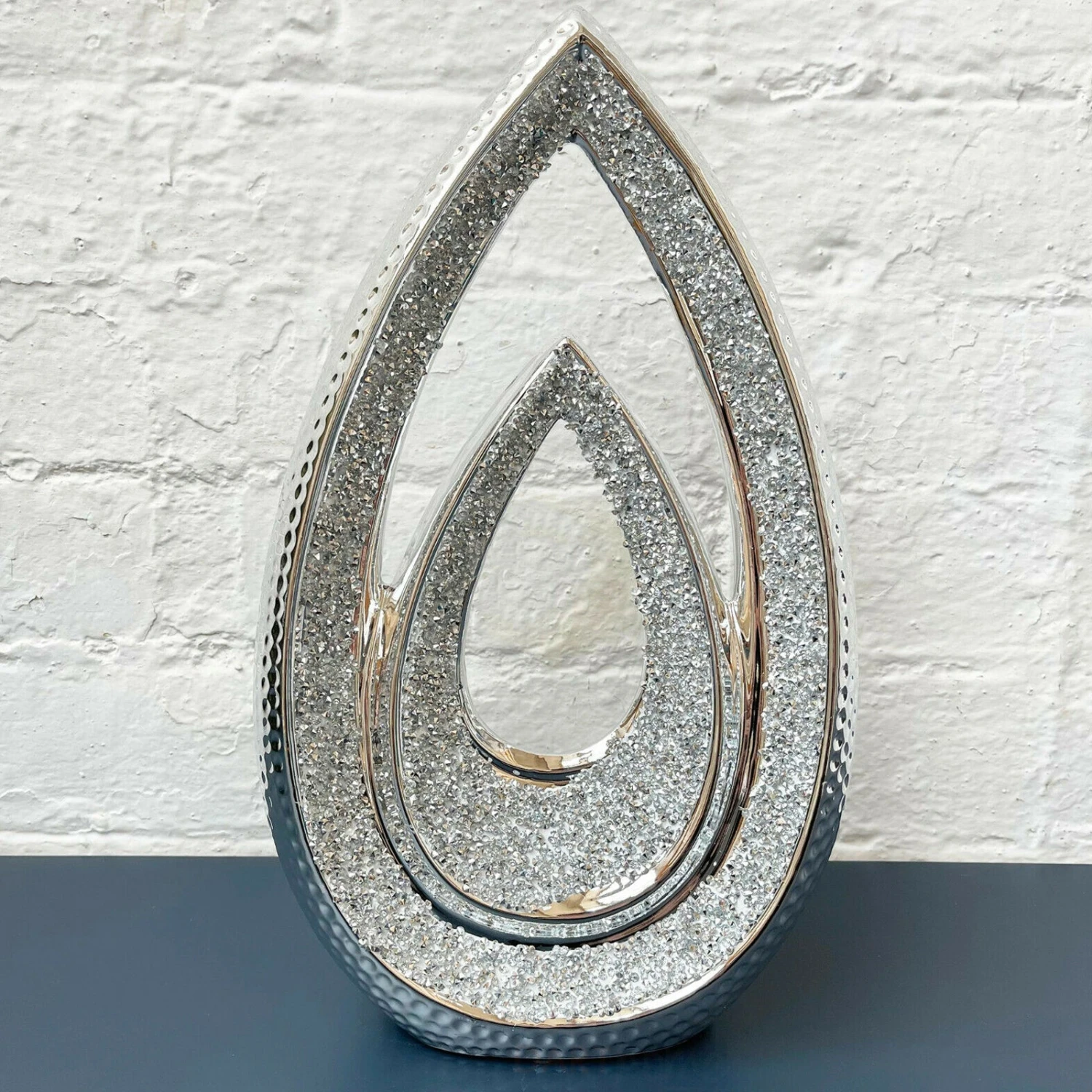 Darthome Limited Diamante Double Tear Drop Ornament 1 Darthome Limited Diamante Double Tear Drop Ornament