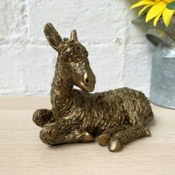 Darthome Limited Bronze Lying Donkey Figurine