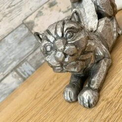 Darthome Limited Silver Stretching Cat Sculpture -Darthome Limited 7 426b610c e63a 4879 b79a b56f2e43dd91