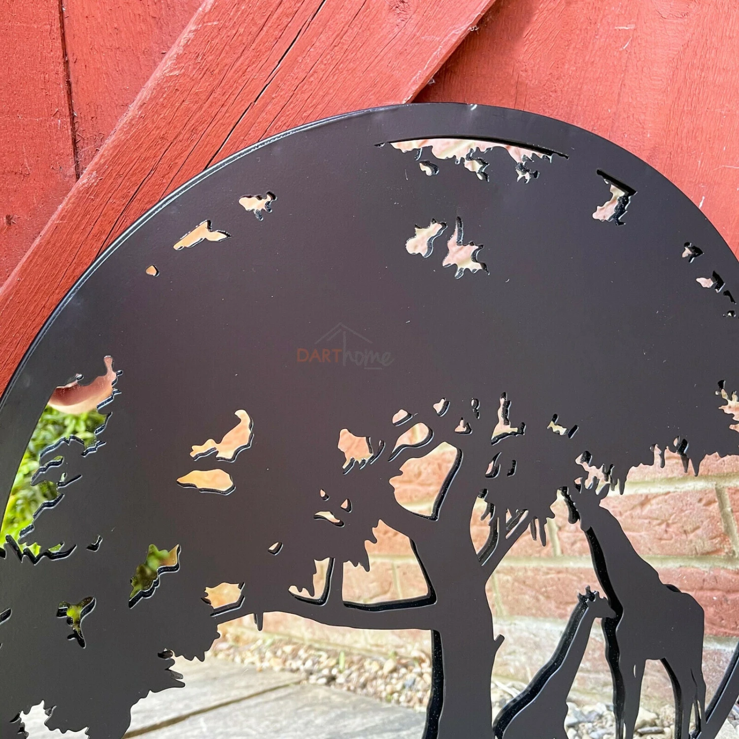 Darthome Limited Black Silhouette African Wildlife Garden Mirror 3 Darthome Limited Black Silhouette African Wildlife Garden Mirror - Image 3