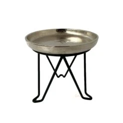 Darthome Limited Silver Pillar Candle Holder On Stand -Darthome Limited 85 e8582240 af58 4519 8ccb b8e278042878