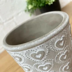 Darthome Limited Cement Mini Hearts Plant Pot Cover -Darthome Limited 88 c4336301 3143 4a3e ad39 d0bfffae997a