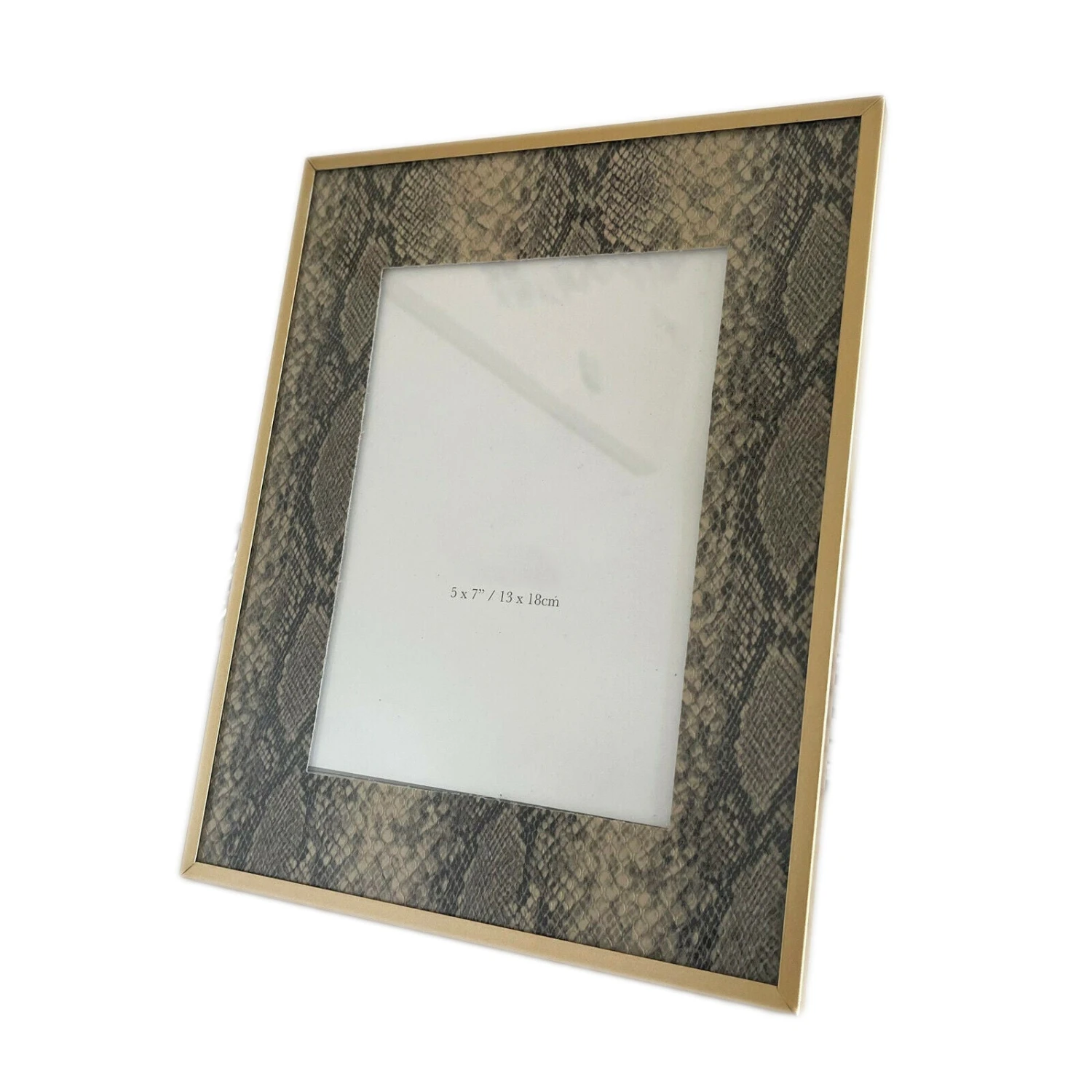 Darthome Limited 5x7" Faux Gold Snakeskin Photo Frame 4 Darthome Limited 5x7" Faux Gold Snakeskin Photo Frame - Image 4