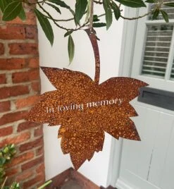 Darthome Limited Ready To Rust In Loving Memory Falling Leaf Art