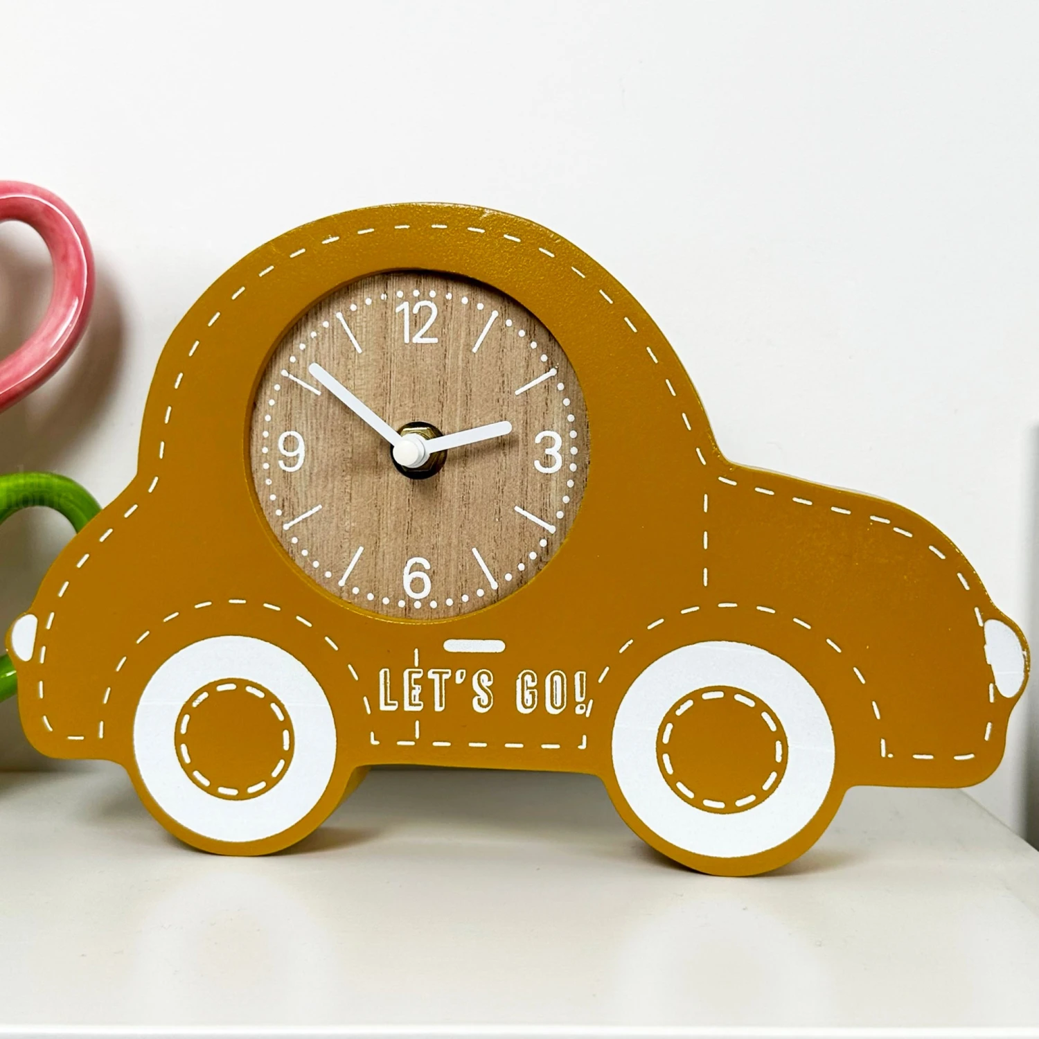Darthome Limited Yellow Car Childrens Clock 1 Darthome Limited Yellow Car Childrens Clock
