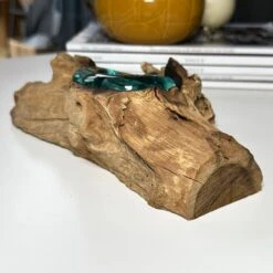 Darthome Limited Molten Tea Light Holder On Teak Root Stand -Darthome Limited IMG 0002 JPEG