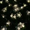 Darthome Limited 50 Solar Rose Flower Outdoor String Lights