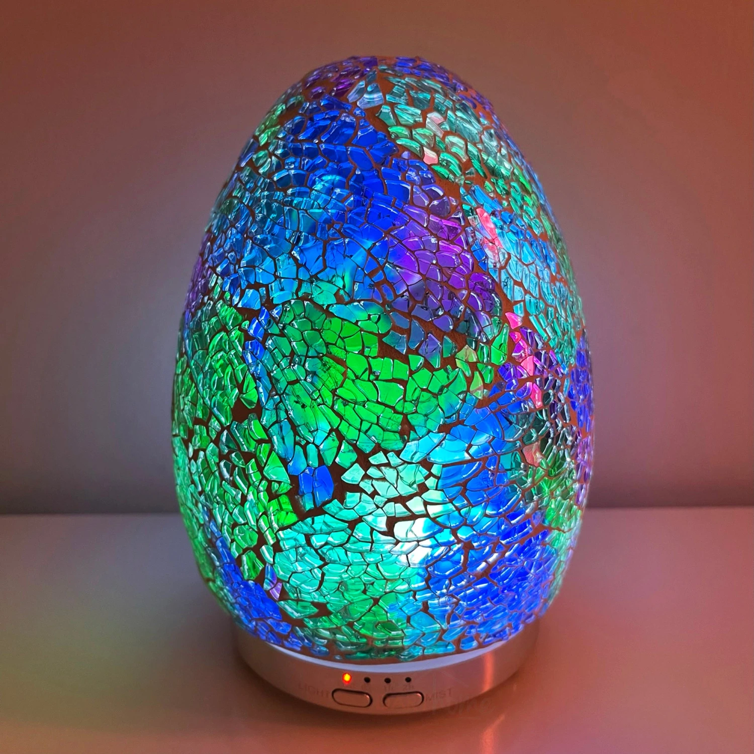 Darthome Limited Colour Changing Crackle Mosaic Egg Humidifier 1 Darthome Limited Colour Changing Crackle Mosaic Egg Humidifier