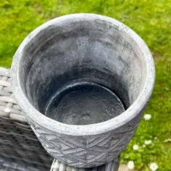 Darthome Limited Grey Stone Geometric Plant Pot Holder -Darthome Limited IMG 2997.JPEG edited281