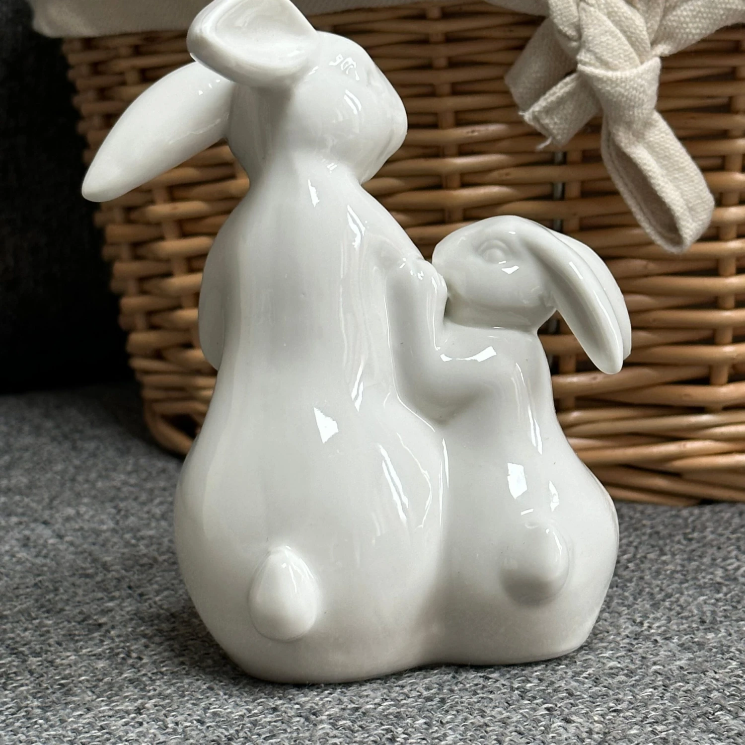Darthome Limited White Easter Rabbits Figurine 4 Darthome Limited White Easter Rabbits Figurine - Image 4