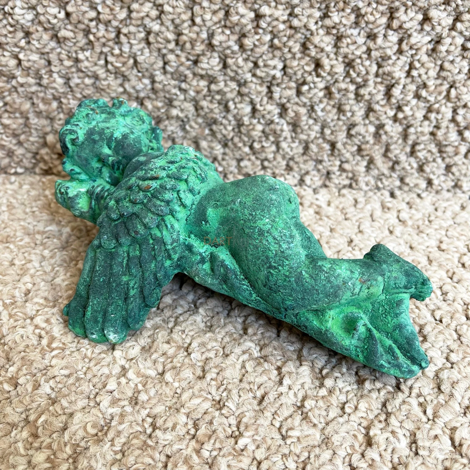 Darthome Limited Verdigris Cast Iron Sleeping Cherub Ornament 6 Darthome Limited Verdigris Cast Iron Sleeping Cherub Ornament - Image 6