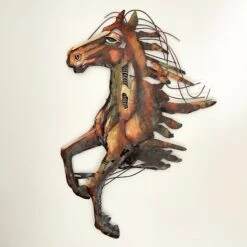 Darthome Limited 3D Sprinting Horse Metal Wall Art