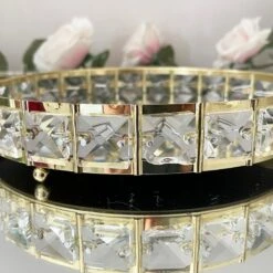 Darthome Limited Gold Crystal Mirrored Candle Plate -Darthome Limited IMG 5149.JPEG edited23